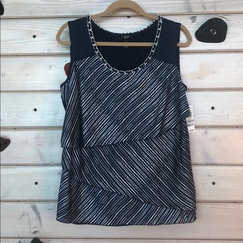 Alfani Navy Stripped Tank